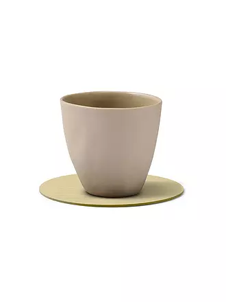 LIND DNA |  Glasuntersetzer 10cm CORDUROY RUND Lemon Sorbet | 